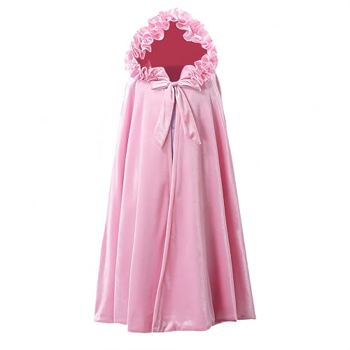 Proumhang Prinzessinnen Umhang für Mädchen – Eleganter Verkleidung Umhang für Karneval, Geburtstag, Halloween & Cosplay. Perfekt für Weihnachten & Feste.Weich,Hochwertig & Fantasievoll Pink L von Proumhang