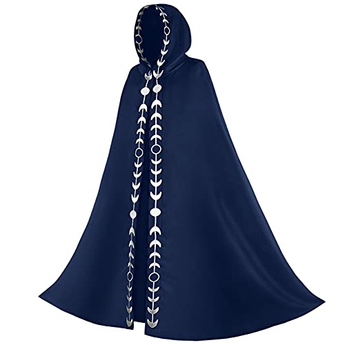 Proumhang Umhang mit Kapuze Darth Vader Umhang Mittelalter Umhang Cape Mantel Karneval Halloween Cosplay Weihnachten Kostüm Erwachsene Blau M von Proumhang