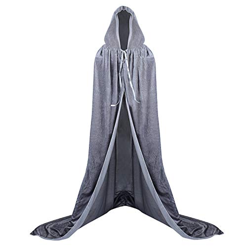 Proumhang Umhang mit Kapuze Voller Länge Samt Halloween Weihnachten Karneval Fancy Cape Erwachsene Kostüme 59 " von Proumhang