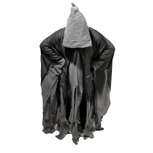 Proumhang Unisex Halloween-Geisterumhang mit Kapuze – Zerfetzter Kapuzenmantel für Sensenmann, Zombie & Cosplay-Kostüm | Gruseliges Día de los Muertos-Partyzubehör Einheitsgröße Grau Proumhang Unisex Halloween-Geisterumhang mit Kapuze – Zerfetzter Kapuzenmantel für Sensenmann, Zombie & Cosplay-Kostüm | Gruseliges Día de los Muertos-Partyzubehör Einheitsgröße Grau von Proumhang