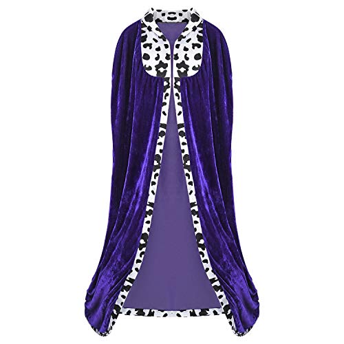 Proumhang Violett Königsumhang Königsmantel für Herren Königliche Robe Kostüm für Erwachsene König und Königin Kostüme für Halloween Weihnachten Karneval Partys 150cm von Proumhang