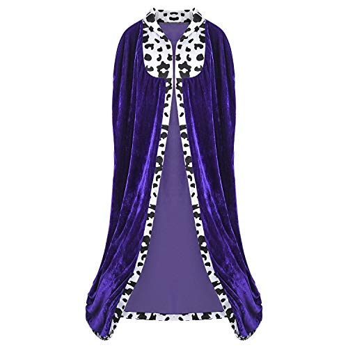 Proumhang Violett Königsumhang Königsmantel für Herren Königliche Robe Kostüm für Erwachsene König und Königin Kostüme für Halloween Weihnachten Karneval Partys 170cm von Proumhang
