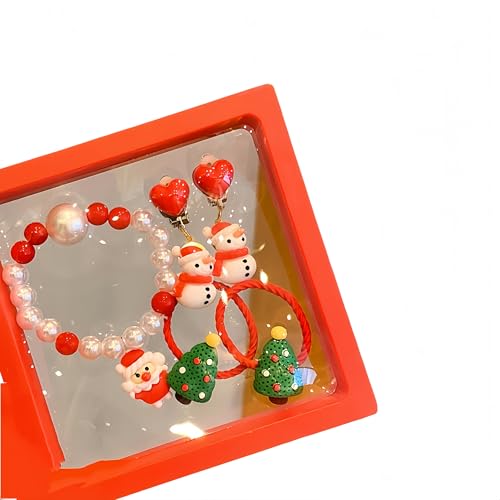 Proumhang Weihnachts-Armband und Ohrring-Set, Lustiges Festtags-Armband, Handgemachter Schmuck für Frauen, Kinder & Jugendliche, Feiertage,Stil 8 Proumhang Weihnachts-Armband und Ohrring-Set, Lustiges Festtags-Armband, Handgemachter Schmuck für Frauen, Kinder & Jugendliche, Feiertage,Stil 8 von Proumhang