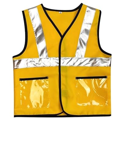 Proxiceen Rollenspiel Kostüm,Bauarbeiterhelm Weste Werkzeug-Zubehör Set,mit Schutzhelm, Bohrmaschine，Weihnachten und Geburtstag für Jungen Mädchen Kleinkinder 3-7 Jahre（1-teilig） von Proxiceen