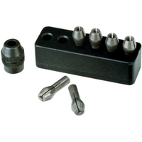 PROXXON 4528940 MICROMOT-Stahlspannzangen, 6 Stück von 1 bis 3,2 mm, mit Halter PROXXON 4528940 MICROMOT-Stahlspannzangen, 6 Stück von 1 bis 3,2 mm, mit Halter von Proxxon