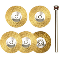 PROXXON 4528962 Radbürsten, Messing, Ø 22 mm, 5 Stück + 1 Träger PROXXON 4528962 Radbürsten, Messing, Ø 22 mm, 5 Stück + 1 Träger von Proxxon