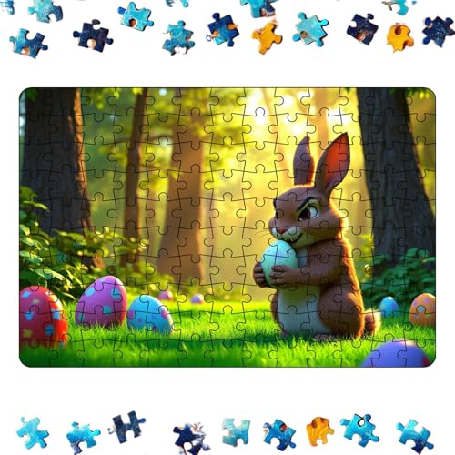 Bunny -Puzzle Frühlings-Hasen-Partytüten-Geschenke Geschenkbox-Füllungen Kinderpuzzle Familienfest Freunden Rahmenpuzzle von Proypiax