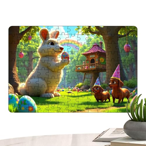 Bunny -Puzzle Frühlings-Hasen-Partytüten-Geschenke Geschenkbox-Füllungen Kinderpuzzle Familienfest Freunden Rahmenpuzzle von Proypiax