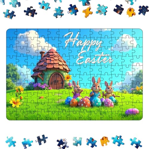 Bunny -Puzzle Frühlings-Hasen-Partytüten-Geschenke Geschenkbox-Füllungen Kinderpuzzle Familienfest Freunden Rahmenpuzzle von Proypiax