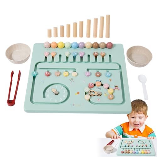 Proypiax Abakus für Kindermathematik, Spielzeug für Kleinkind 1-3 - Umweltfreundliche Brettspiele Math Manipulative,Fun Counters Multifunktionales Zählspielzeug für die Familienzeit von Proypiax