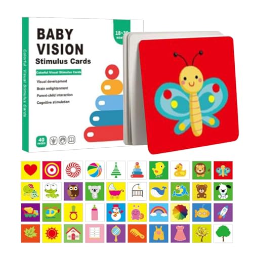 Proypiax Baby Vision Stimulationskarten, visuelle Stimulation für Babys | Kleinkindlernkarten hoher Kontrast - Frühe Lernentwicklung Kinderspielzeug, pädagogische interaktive visuelle Flashkarte für Proypiax Baby Vision Stimulationskarten, visuelle Stimulation für Babys | Kleinkindlernkarten hoher Kontrast - Frühe Lernentwicklung Kinderspielzeug, pädagogische interaktive visuelle Flashkarte für von Proypiax