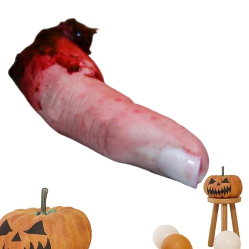 Proypiax Blutige Finger-Requisite, abgetrennte Finger-Requisite | Abgehackte Finger,Gefälschte blutige Finger-Requisiten zur Verbesserung der Halloween-Atmosphäre von Proypiax