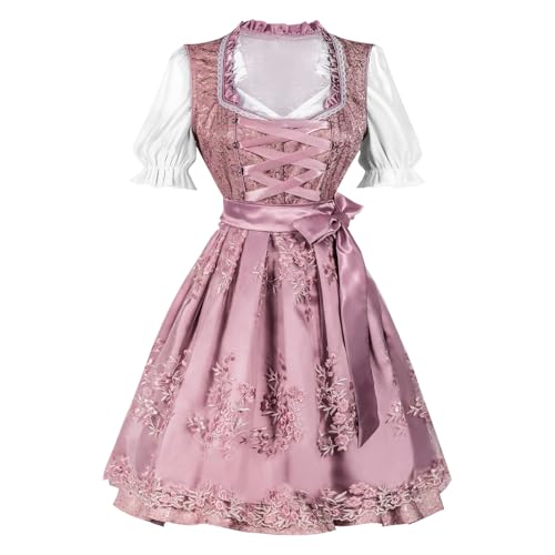 Proypiax Damen Dirndl - Bayrisches Für Halloween Karneval | Cosplay Rock mit Bluse & Schürze Für Rollenspiel Theaterreisen Partys Events Proypiax Damen Dirndl - Bayrisches Für Halloween Karneval | Cosplay Rock mit Bluse & Schürze Für Rollenspiel Theaterreisen Partys Events von Proypiax