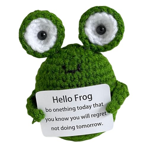 Proypiax Emotionaler Unterstützung, emotionaler Unterstützung Tier,Emotionaler Unterstützung Plüsch - 7 cm/2,7 Zoll niedliche gestrickte Puppe mit positiver Karte, Cartoon -Sammlerpuppen für von Proypiax