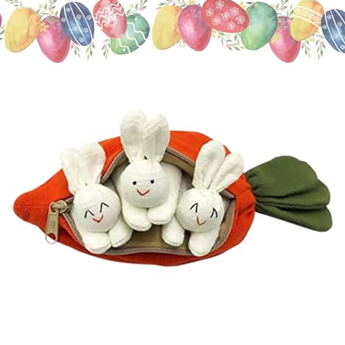 Proypiax Gefüllter Karottenplüsch, gefüllter mit Karotten, Ostern DREI Plüschpuppe, Urlaubsbedarf, Osterdekoration, Kinderspielzeug mit Reißverschluss für die Heimreisen Proypiax Gefüllter Karottenplüsch, gefüllter mit Karotten, Ostern DREI Plüschpuppe, Urlaubsbedarf, Osterdekoration, Kinderspielzeug mit Reißverschluss für die Heimreisen von Proypiax