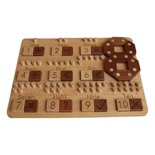 Proypiax Kids Math Board, Math Brettspiele | Interaktives Mathematikspiel | Addition, Subtraktion, Multiplikation und Abteilungsberechnung Spielset für Kinder, Holzlernen digitales Spielzeug von Proypiax
