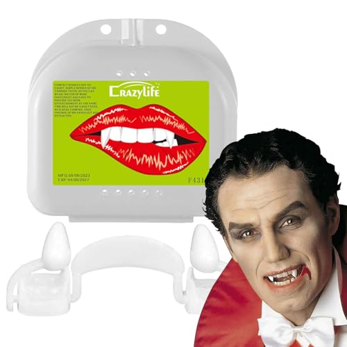 Proypiax Künstliche Vampirzähne - Falsche Vampirzähne - Realistische Make Up Zubehör Für Film TV Theater Produktionen Horrorveranstaltungen Proypiax Künstliche Vampirzähne - Falsche Vampirzähne - Realistische Make Up Zubehör Für Film TV Theater Produktionen Horrorveranstaltungen von Proypiax