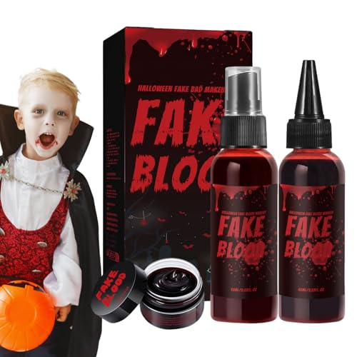 Proypiax Künstliches Blut - Realistisches 60ml Halloween Tropfendes Blut Set Mit Blutflüssigkeit - Waschbare Grusel Accessoires Für Vampir Kostüm Horror Deko Proypiax Künstliches Blut - Realistisches 60ml Halloween Tropfendes Blut Set Mit Blutflüssigkeit - Waschbare Grusel Accessoires Für Vampir Kostüm Horror Deko von Proypiax