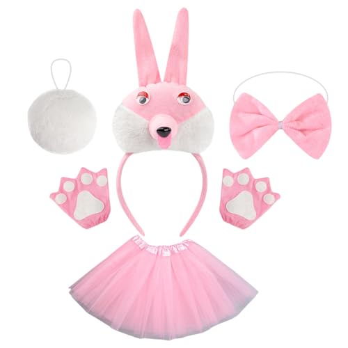 Proypiax Osterhasenohren, Hasenkostüm Kinder,Hasenohren und Schwanz - Komfortable verstellbare Kaninchenkleidung Cosplay Accessoire für Osterfeierlichkeiten Halloween -Partys Proypiax Osterhasenohren, Hasenkostüm Kinder,Hasenohren und Schwanz - Komfortable verstellbare Kaninchenkleidung Cosplay Accessoire für Osterfeierlichkeiten Halloween -Partys von Proypiax