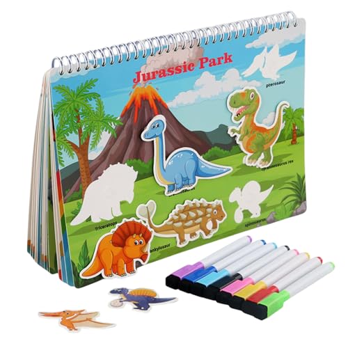 Proypiax Ruhiges Aufkleberbuch süß, Kinder Cartoon Sticker Book - Cartoon Theme Sticker Book Bildung - Mädchen tragbares sensorisches Spielzeug ermutigen das Schreiben, wenn er zum frühen Lernen klebt von Proypiax