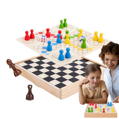 Proypiax Schachspiel für Kinder, Reiseschachspiel - Fliegendes Schach für Kinder, 2-in-1-Sets - Reise-Fliegendes Schachspiel für Erwachsene und, Puzzle-Fliegendes Schach für den Außenbereich, von Proypiax