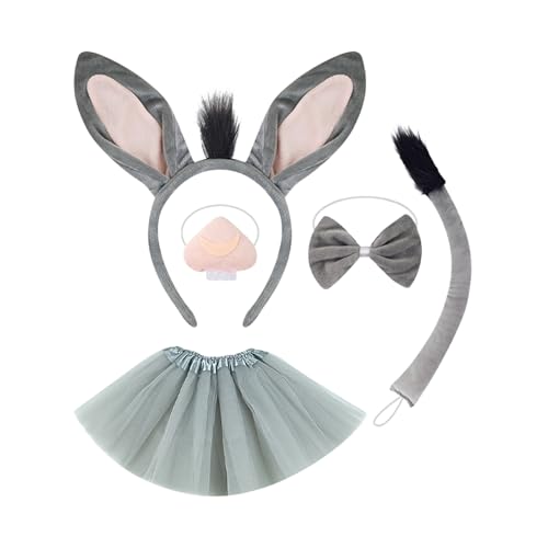 Proypiax Tierkostüm Set Kids, Kinder Tierkleid Kostüme | Tierrockkostüm Set - Masquerade Fancy Keilungsnase Rockschwänze für Halloween pelzige Kopfbedeckung Proypiax Tierkostüm Set Kids, Kinder Tierkleid Kostüme | Tierrockkostüm Set - Masquerade Fancy Keilungsnase Rockschwänze für Halloween pelzige Kopfbedeckung von Proypiax