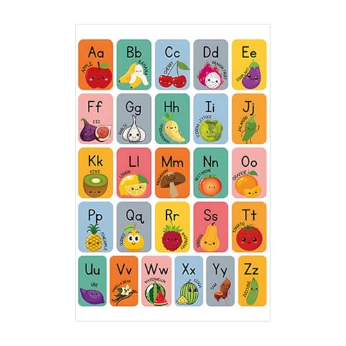 Pruojhw Alphabet-Poster für Kleinkinder – pädagogische Dekoration für Klassenzimmer und Schlafzimmer, interaktives Spiel mit Buchstaben und Dekoration, zum Lernen zu Hause, Kindergarten & Pruojhw Alphabet-Poster für Kleinkinder – pädagogische Dekoration für Klassenzimmer und Schlafzimmer, interaktives Spiel mit Buchstaben und Dekoration, zum Lernen zu Hause, Kindergarten & von Pruojhw