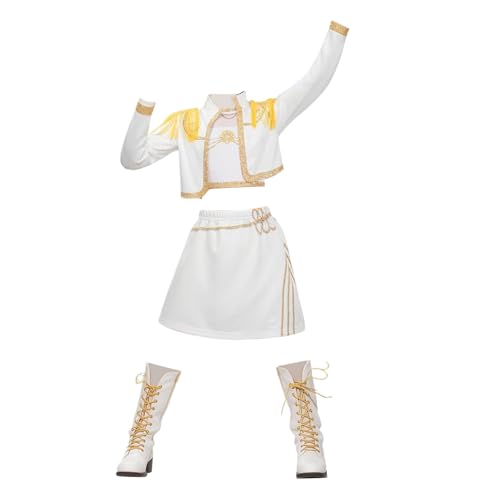 Pruojhw Cosplay Kostüm Für Mädchen Halloween Festliches Party Verkleidungsset | Mädchen 3-12 Jahre Kleidung Für Rollenspiele | Schule Fotografie Karneval Zuhause Feiertage Bühnenauftritt von Pruojhw