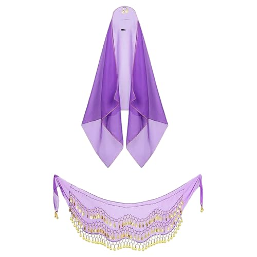 Pruojhw Entenstatue-Outfits, Schweinegänse Outfits – Belly Dance Veil Zement Duck Outfit mit Pailletten Schal | Zubehör für Frühlingstatue Dekoration Kunst von Pruojhw