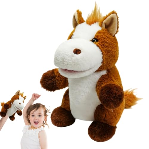 Pruojhw Handpuppen für Tiere, Plüschtiere, Handpuppen aus Plüsch – 24 cm (9,84 Zoll), schöne Handpuppen mit Tierfingern aus Plüsch | Handpuppen mit Geflügelfingern für von Pruojhw