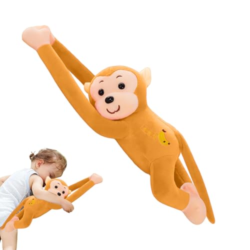 Pruojhw Langarm-Affenspielzeug,Langarm-Affen-Plüschtier 17,72 Zoll Weiches Stofftierspielzeug,Niedliche Langarmige Affenpuppe, Affen-Hängepuppen-Ornament, Weiches Stofftierspielzeug Für Kinder Und von Pruojhw