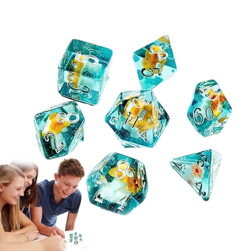 Pruojhw Pilzwürfel, Pilzwürfel-Set | Kleine Würfel aus Harz – Polyedrisches Harzwürfelspiel für Rollenspiele, 7 kleine Tischspiel-Würfel Pruojhw Pilzwürfel, Pilzwürfel-Set | Kleine Würfel aus Harz – Polyedrisches Harzwürfelspiel für Rollenspiele, 7 kleine Tischspiel-Würfel von Pruojhw