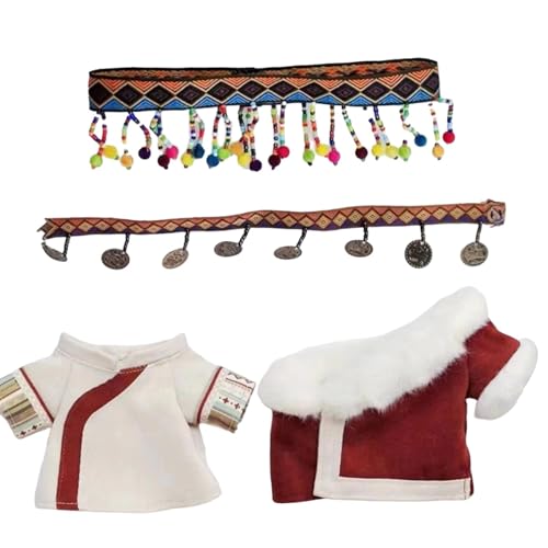 Pruojhw Plüsch-Kleidung, 20 cm Kleidung - Tibetisches Bekleidungsset | Weiches Outfitzubehör, Sammelkleidung für und Pruojhw Plüsch-Kleidung, 20 cm Kleidung - Tibetisches Bekleidungsset | Weiches Outfitzubehör, Sammelkleidung für und von Pruojhw