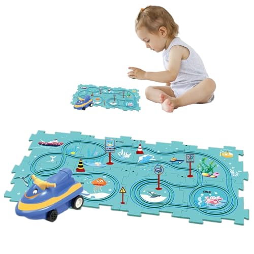Pruojhw Puzzle-Strecke auf Schiene, Puzzle-Set für | Rennset Spielzeug für – Lernspielzeug für Vorschule in leuchtenden Farben für Festivals, Geburtstage und Pruojhw Puzzle-Strecke auf Schiene, Puzzle-Set für | Rennset Spielzeug für – Lernspielzeug für Vorschule in leuchtenden Farben für Festivals, Geburtstage und von Pruojhw