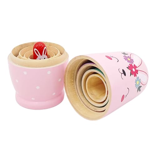 Pruojhw Russische Nistpuppen aus, Nistpuppen aus Holz | Spielzeug zum Stapeln mit Hasenmotiven, Cartoon, Stapelspiel, Schreibtischdekoration für Erwachsene Pruojhw Russische Nistpuppen aus, Nistpuppen aus Holz | Spielzeug zum Stapeln mit Hasenmotiven, Cartoon, Stapelspiel, Schreibtischdekoration für Erwachsene von Pruojhw
