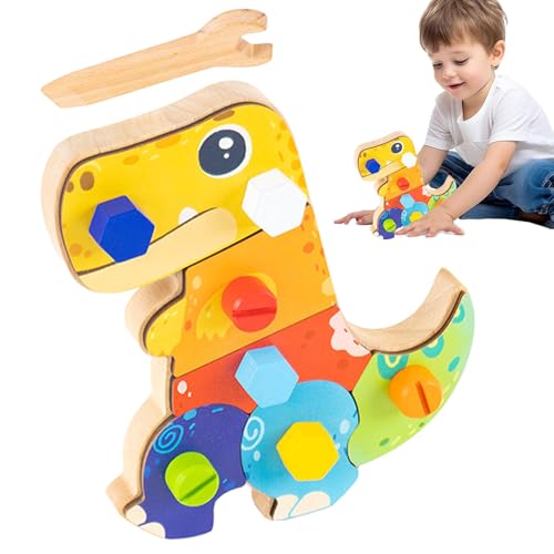 Pruojhw Schraubspielzeug für sensorische Spielzeuge – Dinosaurier-Schraubenspielzeug aus Holz | vielseitig, niedlich, pädagogisch, bunt für die Hand-Augen-Koordination Pruojhw Schraubspielzeug für sensorische Spielzeuge – Dinosaurier-Schraubenspielzeug aus Holz | vielseitig, niedlich, pädagogisch, bunt für die Hand-Augen-Koordination von Pruojhw