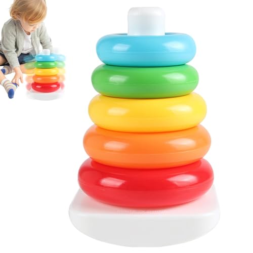 Pruojhw Stapelbare Kreise, stapelbare Ringe in Regenbogenfarben | Stapelturm für frühes Lernen, Stapel, Spielzeug für frühes Lernen, Stapelturm, Ringstapler Pruojhw Stapelbare Kreise, stapelbare Ringe in Regenbogenfarben | Stapelturm für frühes Lernen, Stapel, Spielzeug für frühes Lernen, Stapelturm, Ringstapler von Pruojhw