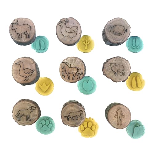 Pruojhw Stempel für Tierpfotenabdrücke – Stempel für Handabdrücke, Holzstempel, Tierstempel, Briefmarken für die Kunst Pruojhw Stempel für Tierpfotenabdrücke – Stempel für Handabdrücke, Holzstempel, Tierstempel, Briefmarken für die Kunst von Pruojhw