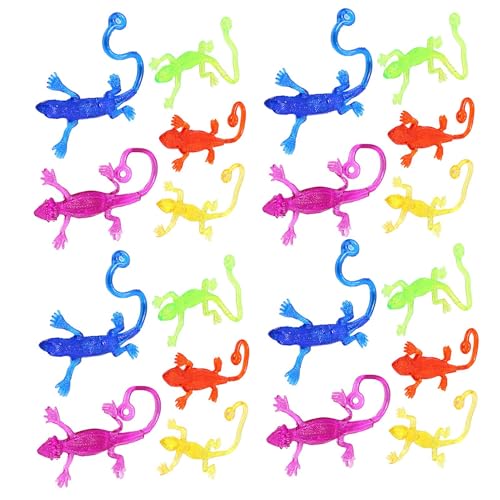 Pruojhw Strumpfhose für , ausziehbare , Spielzeug für Hand Fidget Toys, Eidechsen-Set, dehnbar, bunte Fensterrampen, Osterkörbe, Geschenktüten und Partyzubehör von Pruojhw