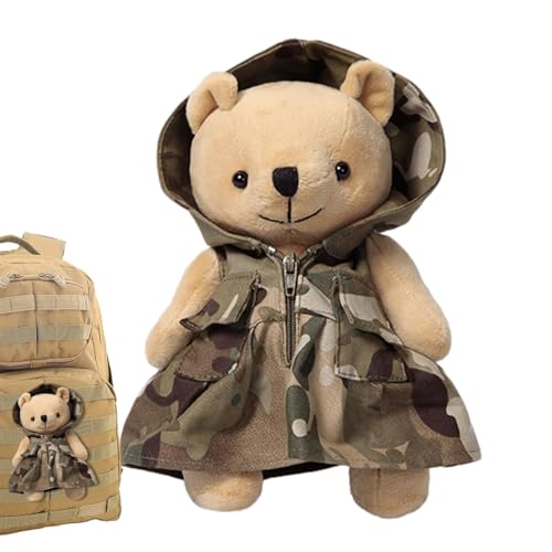 Pruojhw Tarnbär, Camouflage, Tarnmuster, Plüsch, Bär, kuschelig, 7,87 Zoll, dekoratives Plüschtier für Schlafzimmer, abnehmbares Kissen aus Plüsch für und Erwachsene, Schlafsofa Pruojhw Tarnbär, Camouflage, Tarnmuster, Plüsch, Bär, kuschelig, 7,87 Zoll, dekoratives Plüschtier für Schlafzimmer, abnehmbares Kissen aus Plüsch für und Erwachsene, Schlafsofa von Pruojhw