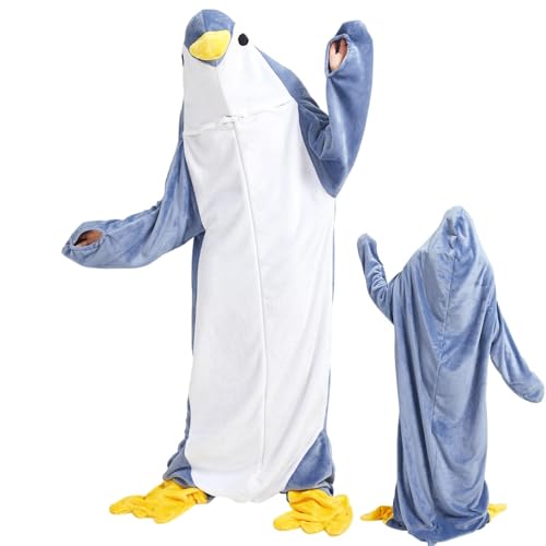 Pruojhw Tier-Pyjama, Unisex, Pinguin-Cosplay-Kostüm | Nachtwäsche, Cosplay, Pinguin, weich, für Herren, Pinguin-Cosplay-Kostüm für Erwachsene, Halloween, Ostern, Familientreffen, XL, Se référer au von Pruojhw