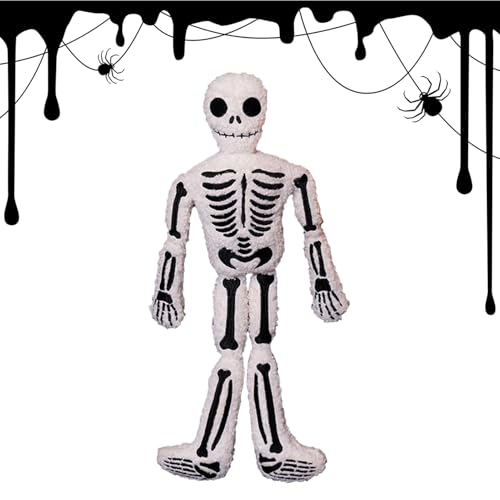 Pruojhw Totenkopf Kissen, Neue Kreative Niedlich Gruselige Kissens Puppe,Totenkopf Dekoratives Kissens Für Kinder Weihnachten,Geburtstagsgeschenke Weiches Bett Sofa Dekorationen von Pruojhw