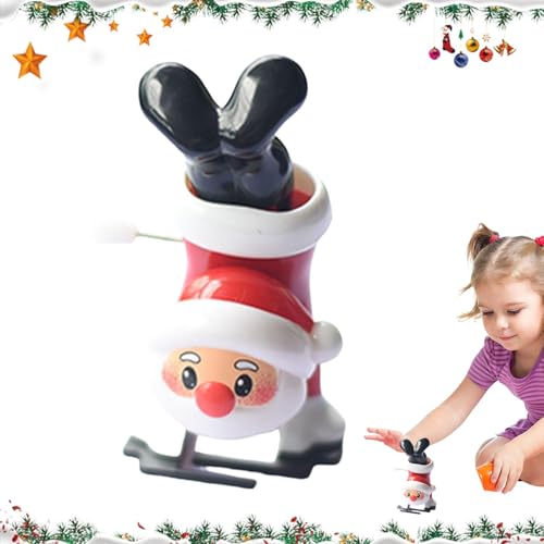 Pruojhw Weihnachtsspielzeug zum Aufziehen, Weihnachtsspielzeug zum Aufziehen, Spielzeug zum Aufziehen, mechanisches Spielzeug für 6,9 cm, Weihnachtsmann, , Rentier, Bär von Pruojhw