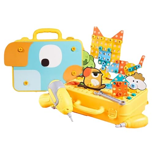 Pruojhw Werkzeugkasten für Kleinkinder, Werkzeugkasten für | Kreativitäts-Toolbox, Lernspielzeug – selbstbohrendes Schrauben-Simulationswerkzeug, Mehrzweck-Werkzeugkasten, Rollenspiel-Spielzeug Pruojhw Werkzeugkasten für Kleinkinder, Werkzeugkasten für | Kreativitäts-Toolbox, Lernspielzeug – selbstbohrendes Schrauben-Simulationswerkzeug, Mehrzweck-Werkzeugkasten, Rollenspiel-Spielzeug von Pruojhw
