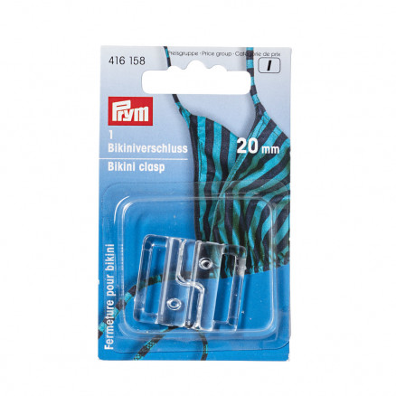 Prym Bikini-Haken/Bikini-Verschlüsse Kunststoff Transparent 20mm - 1 S Prym Bikini-Haken/Bikini-Verschlüsse Kunststoff Transparent 20mm - 1 S von Prym