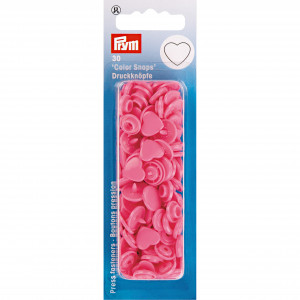 Prym Color Snaps Druckknöpfe Kunststoff Herz Pink - 30 Stk von Prym