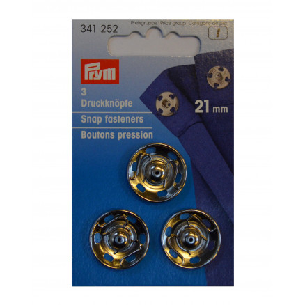 Prym Druckknöpfe Silber 21mm 3 Stk Prym Druckknöpfe Silber 21mm 3 Stk von Prym