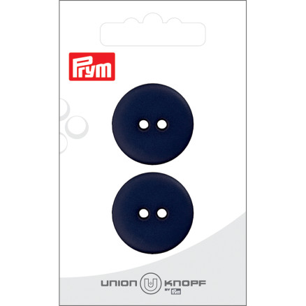 Prym Flacher Kunststoffknopf Navy 25mm - 2 Stück von Prym