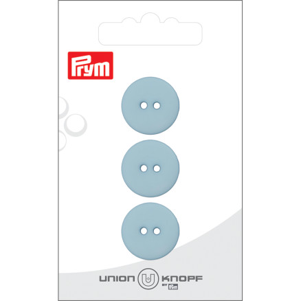 Prym Flachplastikknopf Hellblau 18mm - 3 Stück von Prym