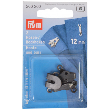 Prym Hosenhaken Schwarz 12mm - 2 Stück von Prym